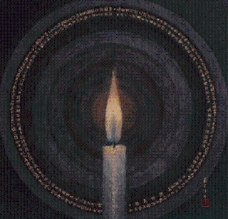 Iwasaki Tsuneo (Japanese, 1917-2002) Candle Light Ink and paint on paper Provided by Morikami Museum & Japanese Gardens