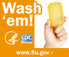 Wash your hands with soap and clean running water. Visit www.cdc.gov/h1n1 for more information.